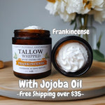 Whipped Tallow Face Cream with Jojoba Oil - Frankincense