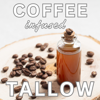 Tallow Coffee Infused Eye Cream, Caffeine Under Eye Face Cream, Grass-fed Beef Moisturizer, 1 oz