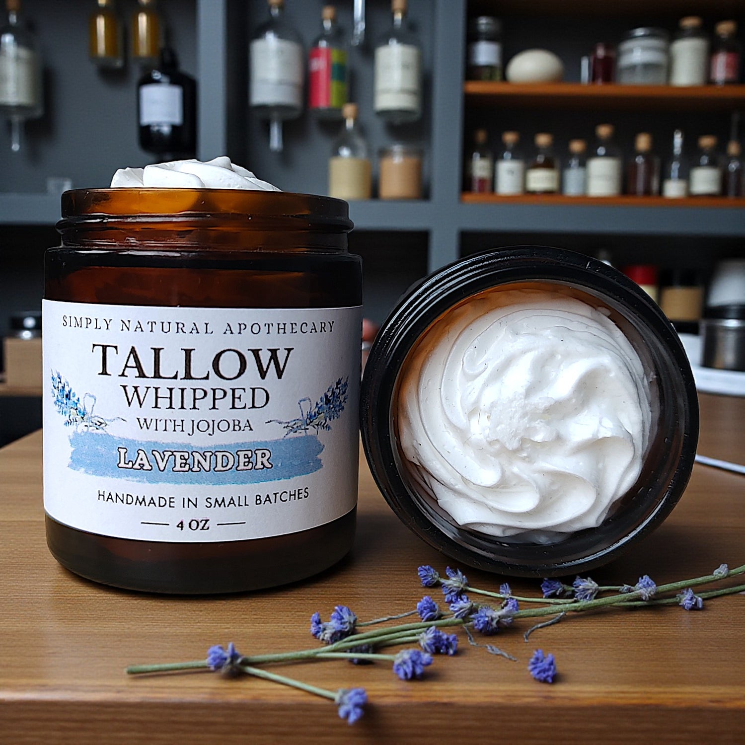 Whipped Tallow Face Cream with Jojoba Oil - Lavender