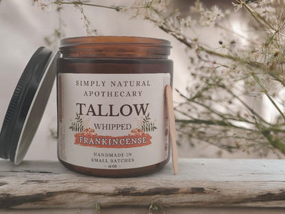 Whipped Tallow Moisturizer Grass-Fed Beef Tallow Moisturizer, Frankincense 16 oz