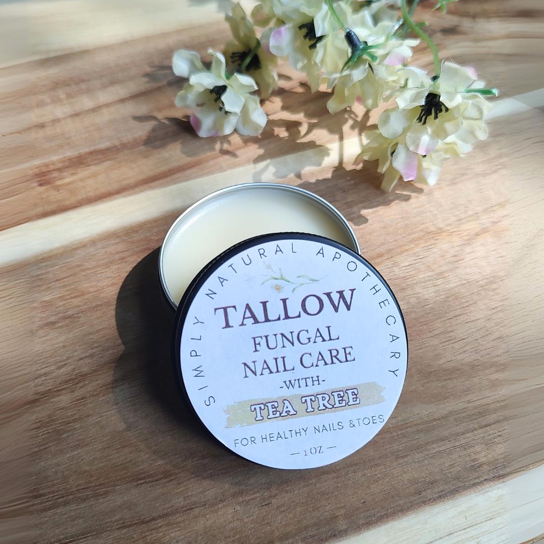 Nail Fungus Tallow Balm with Tea Tree Oil - Natural Antifungal Treatment