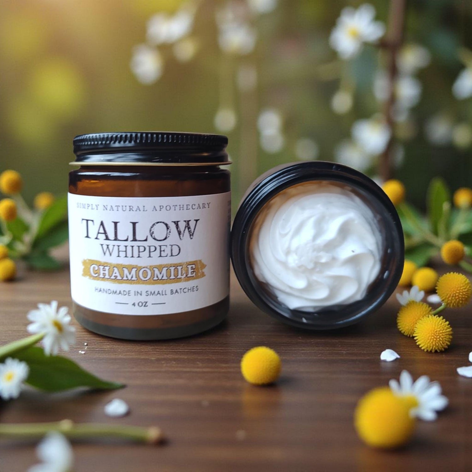 Tallow Face Cream & Body Butter - Chamomile Scented - Whipped