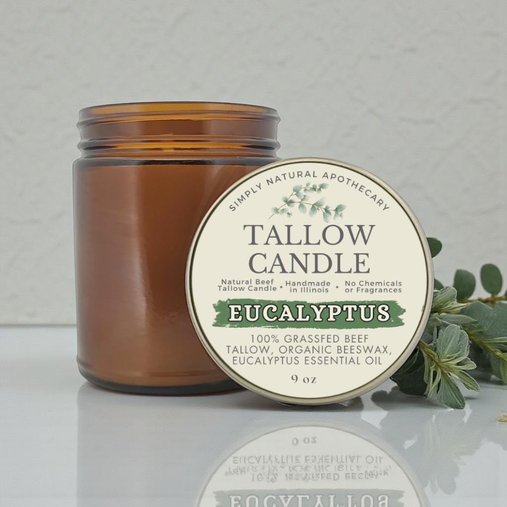 Tallow & Beeswax Candle - Eucalyptus