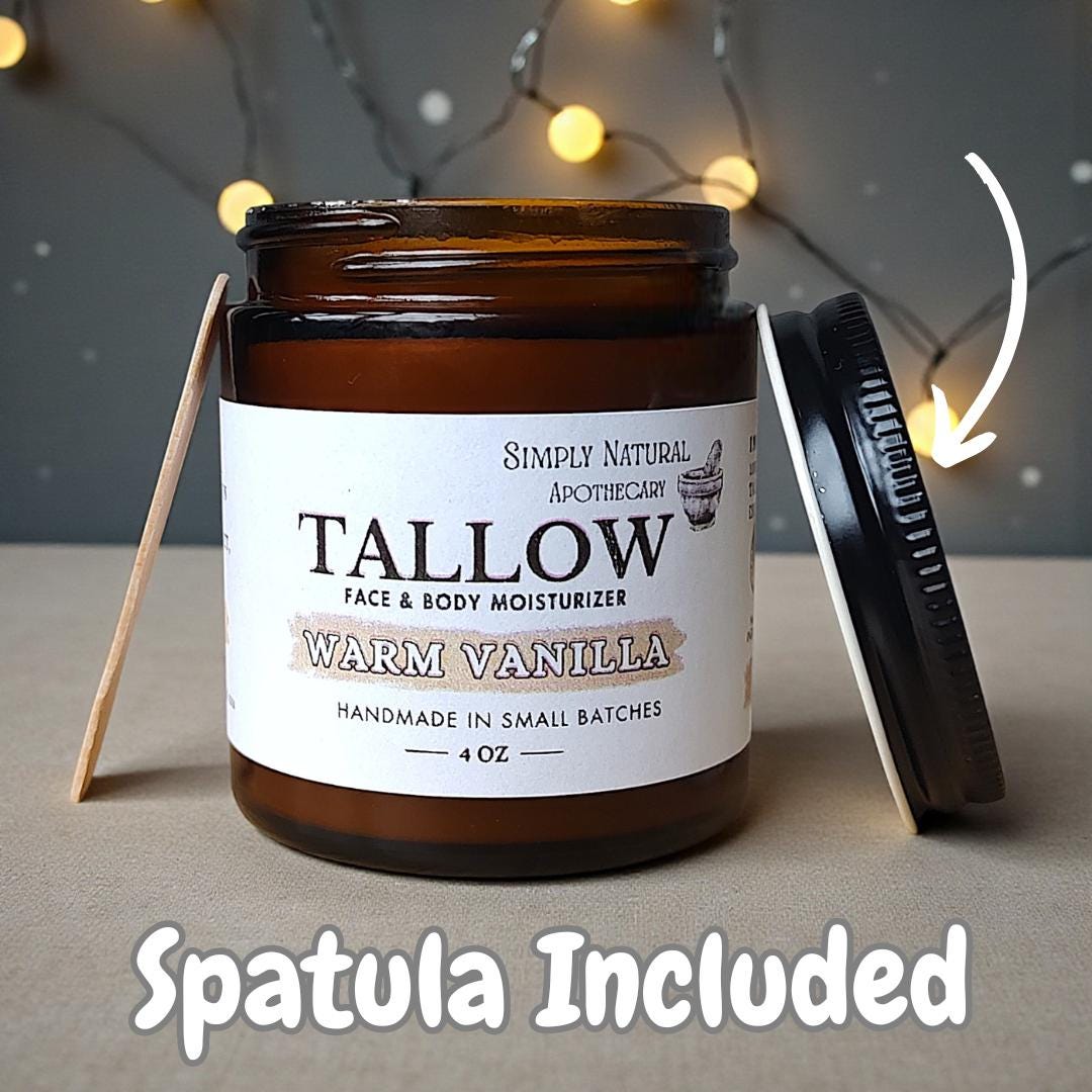 Tallow Face Cream & Body Butter - Hand Poured Balm - Vanilla