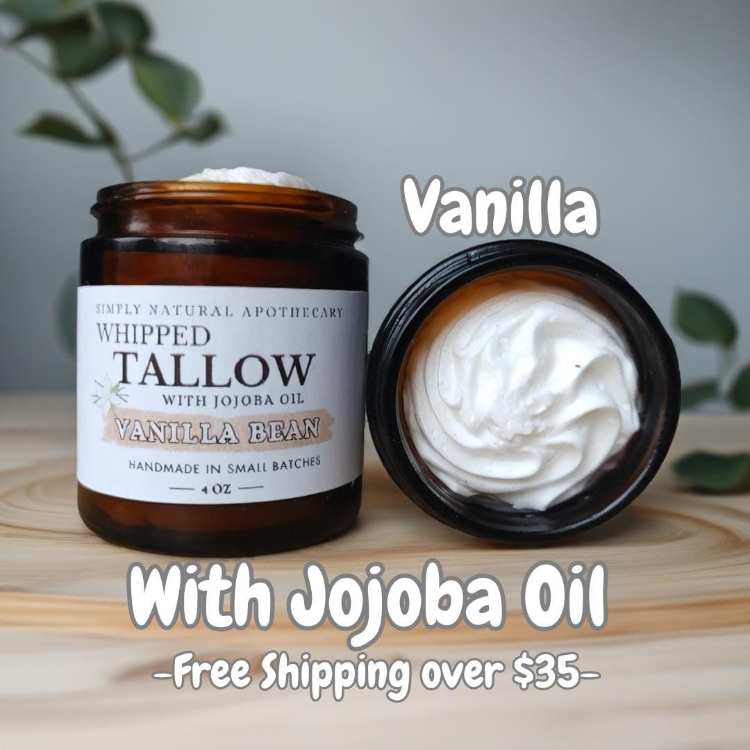Whipped Vanilla Tallow Face Cream with Jojoba Oil