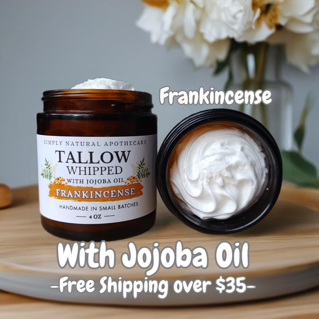 Whipped Tallow Face Cream with Jojoba Oil - Frankincense