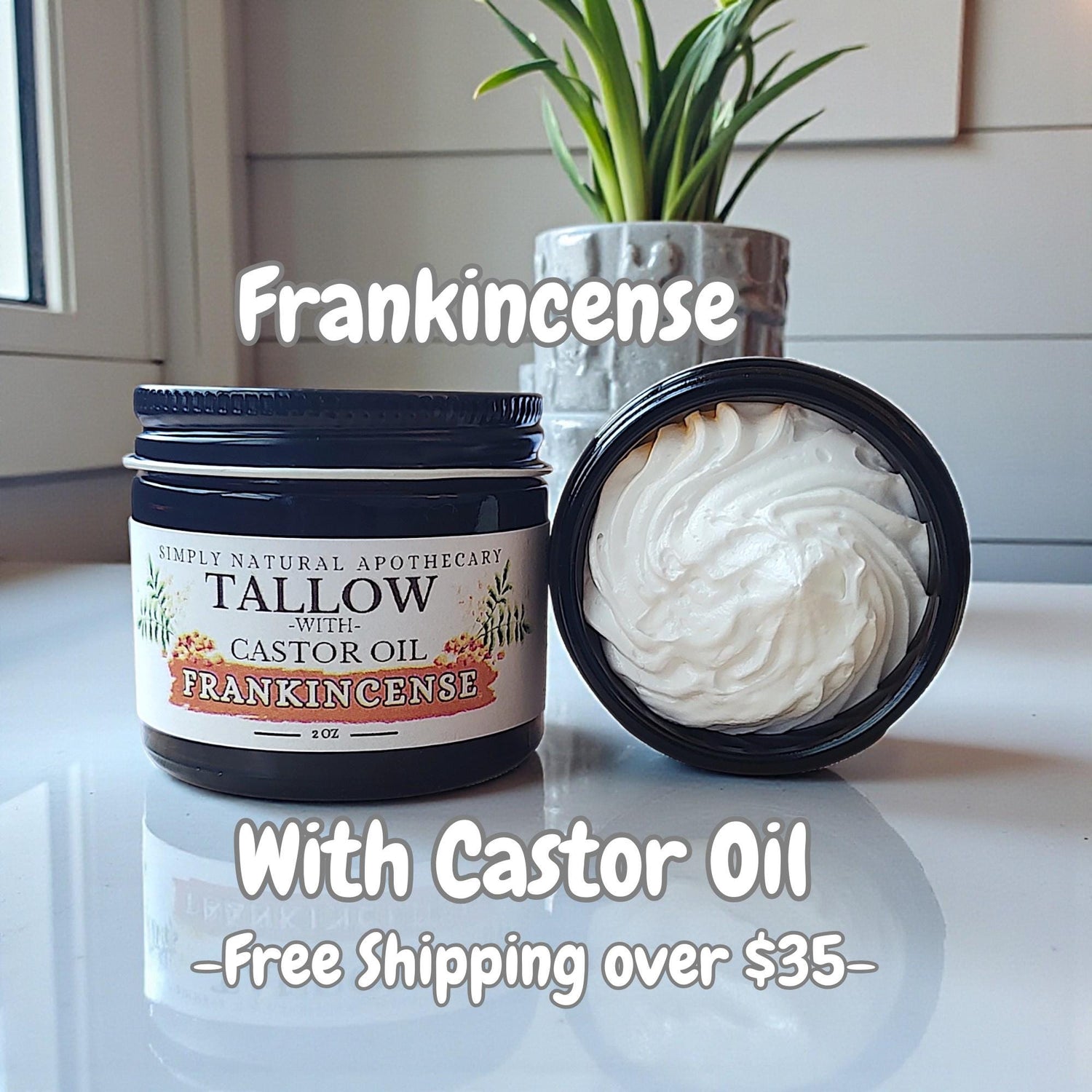 Tallow and Castor Oil Face & Body Cream - Frankincense