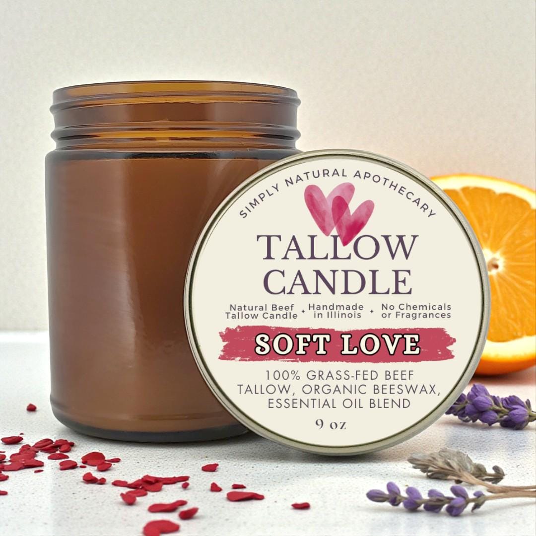 Tallow & Beeswax Valentine's Day Candle