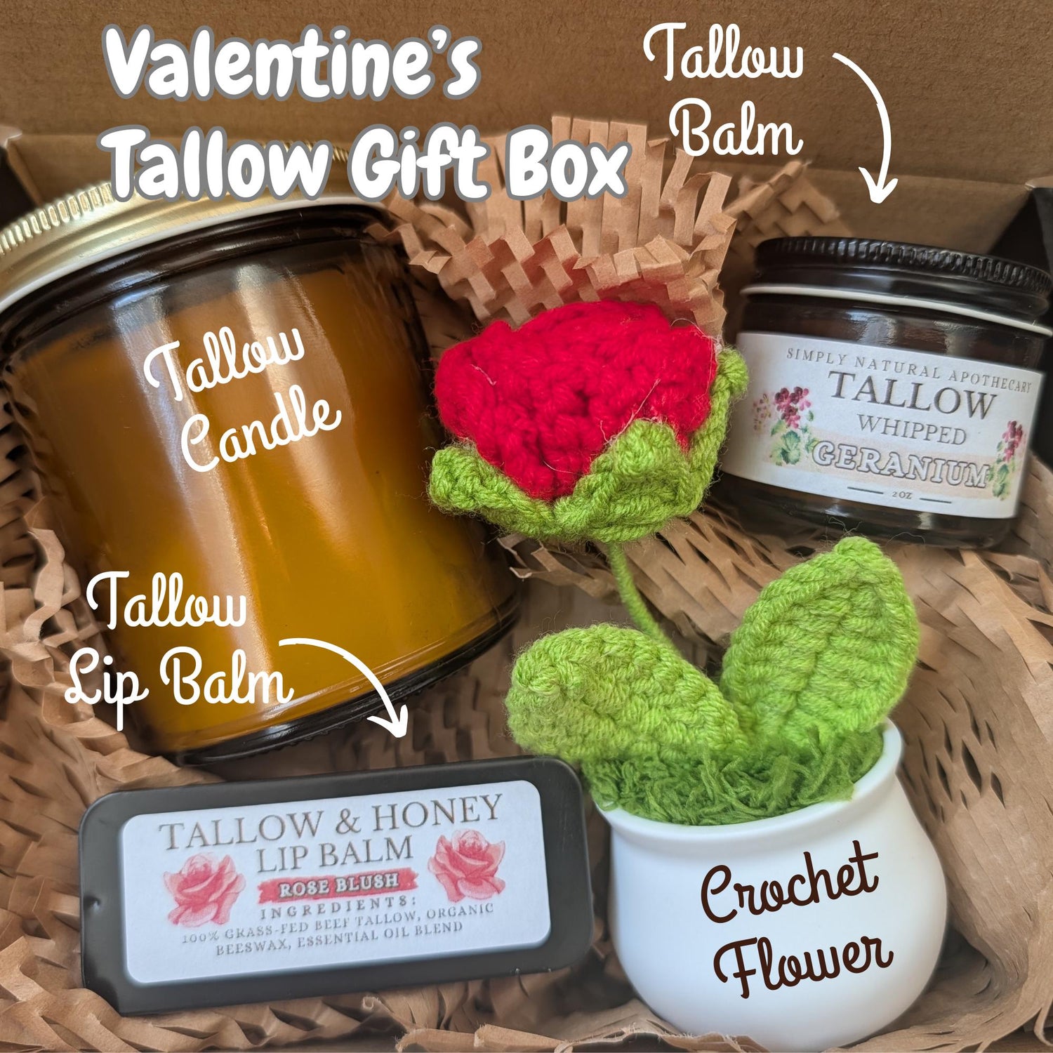 Tallow Valentine's Day Gift Box: Self Care Basket